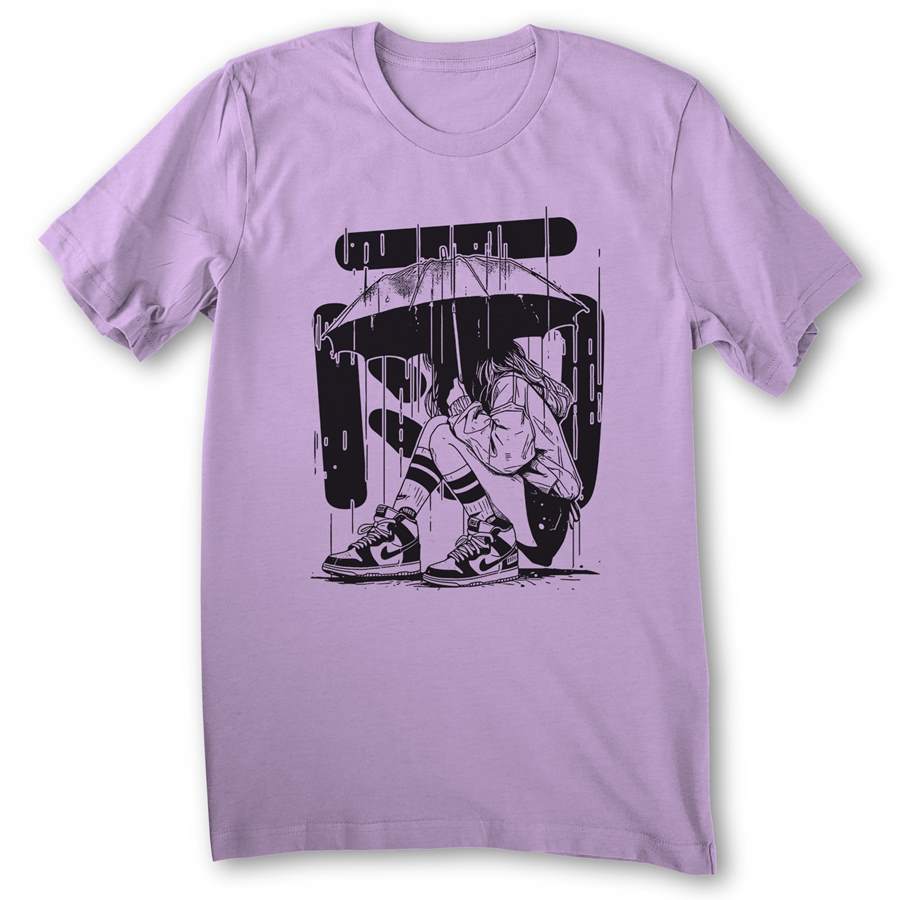Rain Anime Girl Tshirt